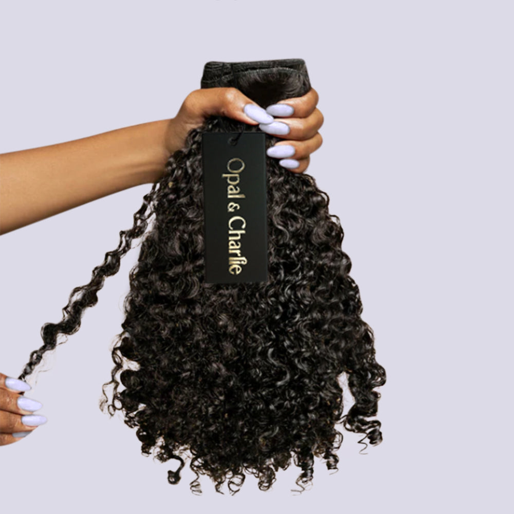 3A-3B Curly Hair Weft Sew-In Extensions