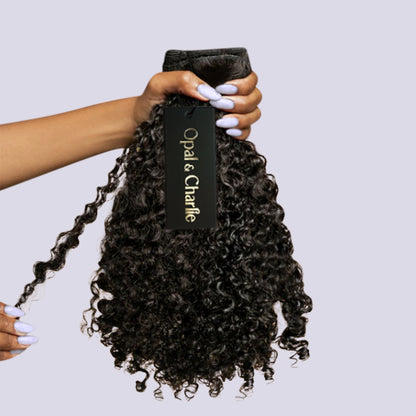 3A-3B Curly Hair Weft Sew-In Extensions